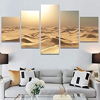 SIGNWIN 5 Panel Canvas Wall Art Modern Art Forest Multicolor Photography Relax/Calm Romantics Scenic for Home Decorations Ready to Hang - 60