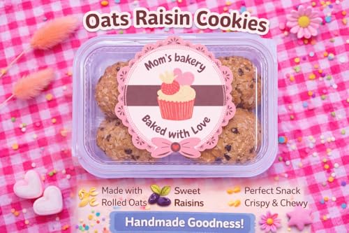 Image of MOM'S BAKERY Crunchy Oatmeal Cookies - Soft, Chewy & Freshly Baked Snack Treats- Ideal for Gifting | Eggless, No Palm Oil, No Preservatives | Healthy & High Fiber for Cravings for Tea Time-200 gm