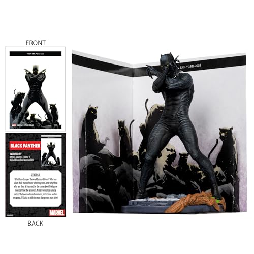 McFarlane Marvel Black Panther 1:10th Scale Collectible with Scene (Marvel Knights #4) Toys, Multicolor, 6.93 inches - Image 3