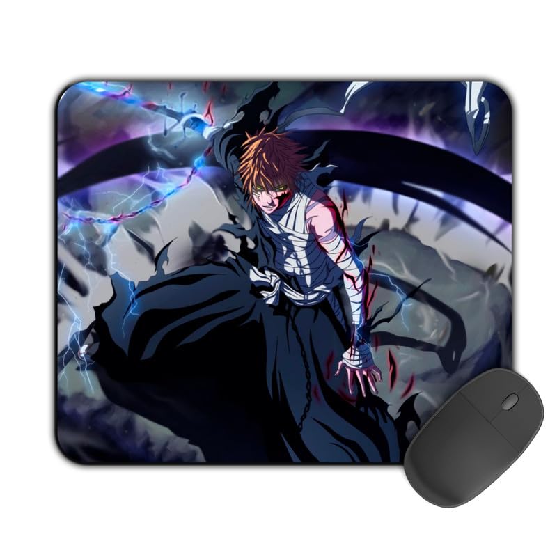 Image of Printed Designer Mouse Pad Ichigo Egergy (200MM X 240 X 3MM) Enhance Gaming and Work Performance Comfortable and Precise Non-Slip Water Proof Bleach Mouse Pad.