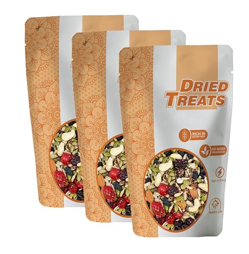 Image of Dried Treats Dried Fruits Nuts And Seeds (Dried Trail Mix /Breakfast, 750g (3x250g))