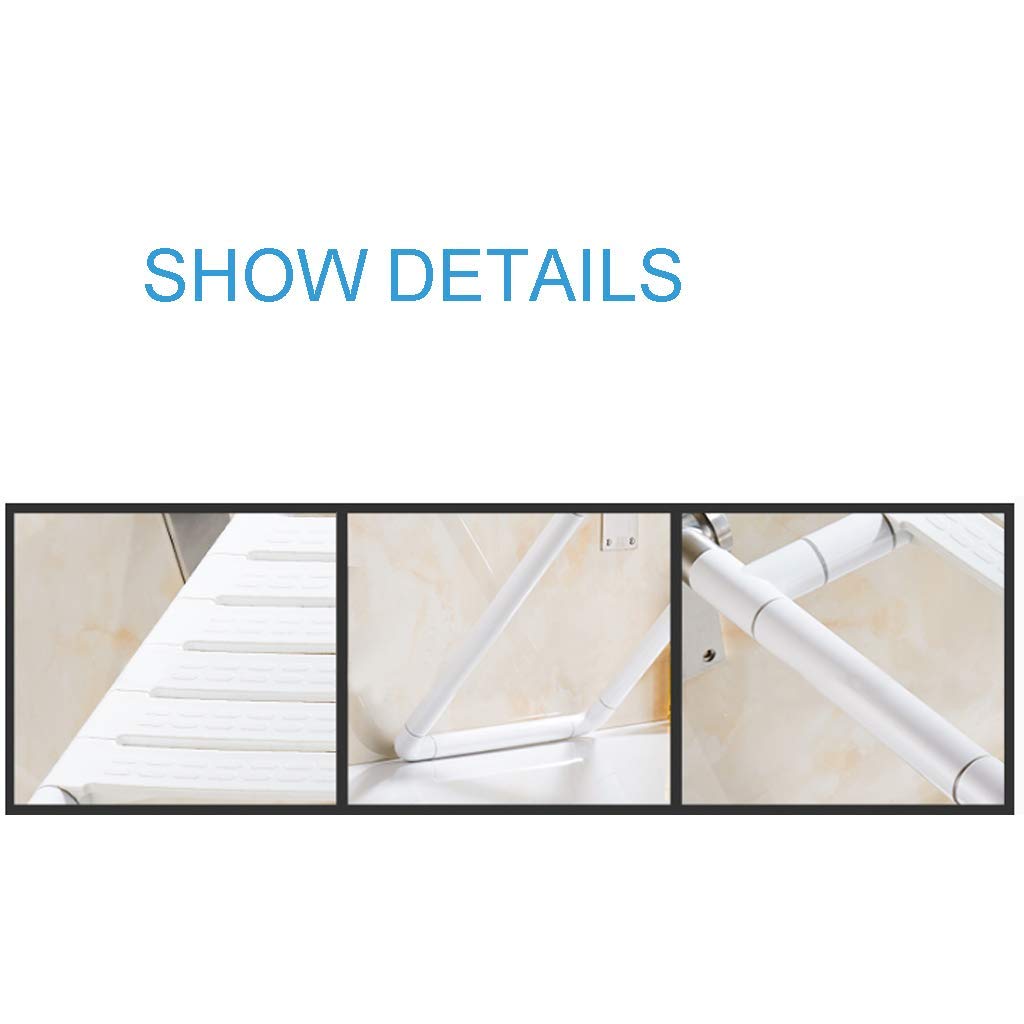Taburetes de baño,Silla de Ducha Plegable | Asiento de Taburete de Seguridad para bañera de baño montado en la Pared | Carga Resistente de 550 Libras | Antideslizante de Acero INOX