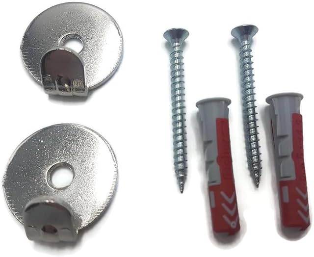 Heavy Duty Solid Wall & Plasterboard Hanging Kit for Picture and Mirrors - Nickel Plated - Hold Up to 30kg