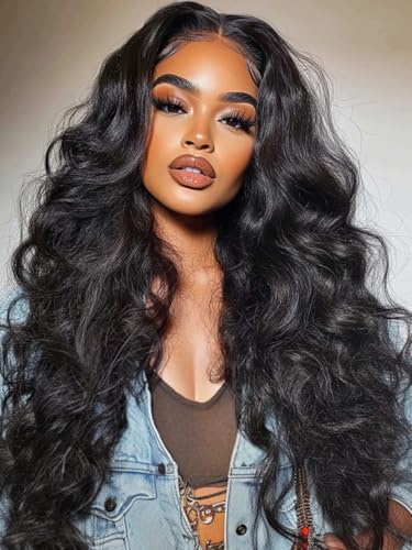 Image of KLAIYI Wear And Go Glueless Wig Bye Bye Knots 13x4Precut Lace Front Wigs Human Hair Loose Body Wave Wig Pre Bleached Pre Everything Pre Plucked with Baby Hair 3S Ready to Wear Beginner Friendly 22Inch