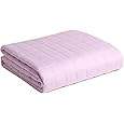 YnM Original Weighted Blanket, Organic Long Stapled Cotton with Glass Beads, Bed Blanket for One Person of 190lbs, Ideal for Queen/King Bed (60x80 Inches, 20 Pounds, Lavender)