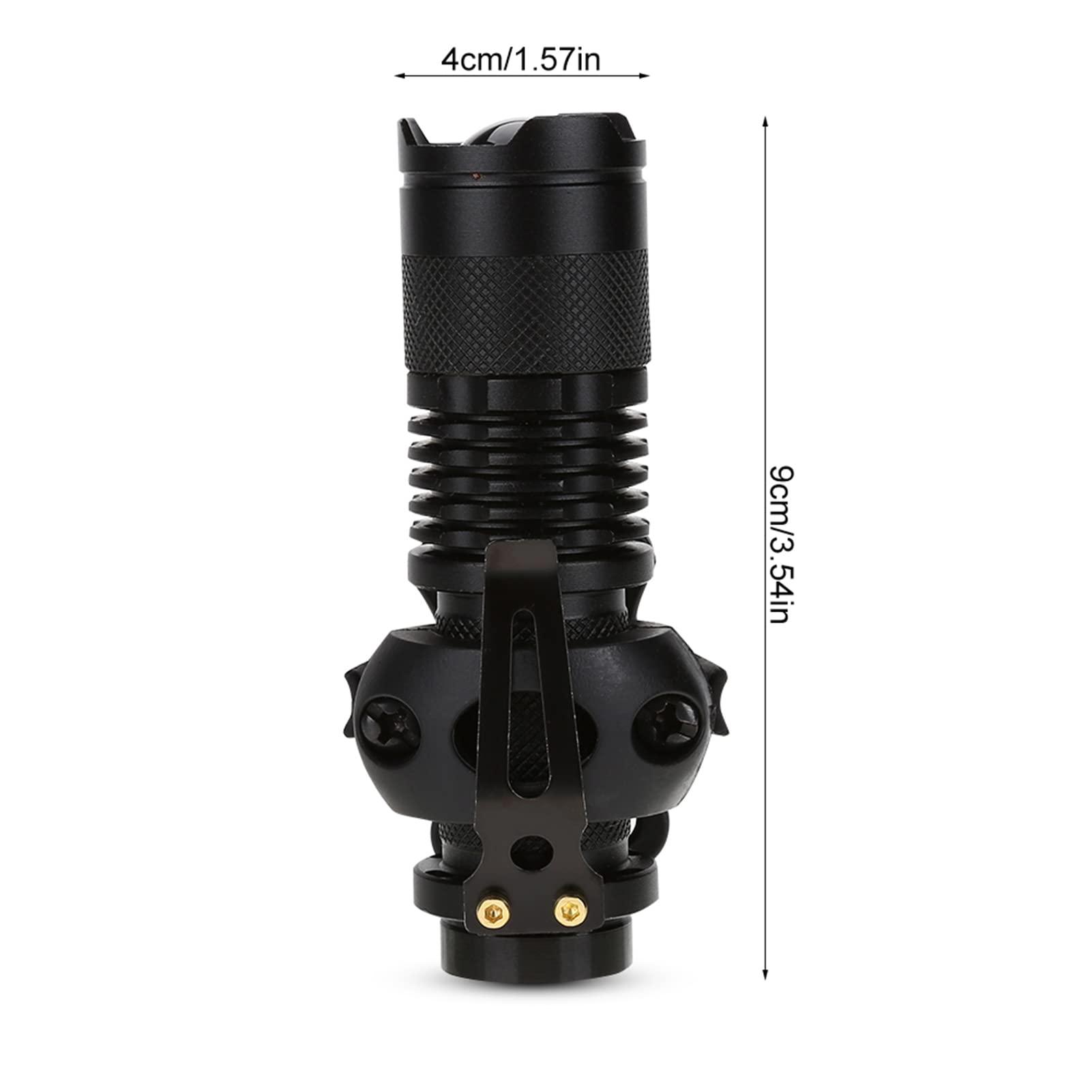 Drfeify Torcia Led per Casco, Portabile e Telescopica, For Ciclisti, Escursionisti, Pescatori, Emergenze Casa e Campeggio