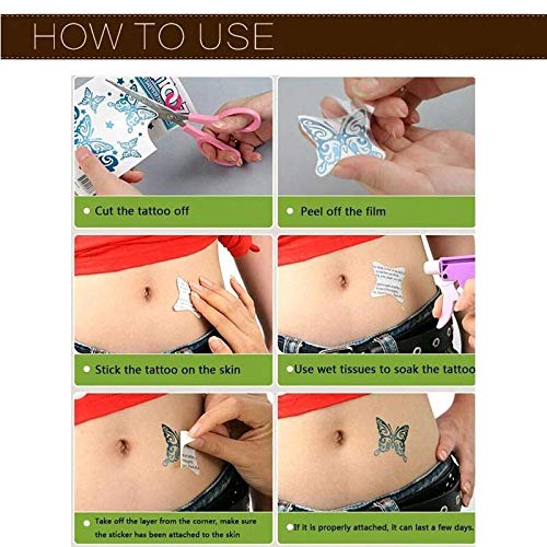 3 Sheets Yeahgoshopping Realistic Big Size Black Snake Waterproof Temporary Tattoo Stickers For Women Men Body Art Waist Decals Fake Tattoo #TOP5