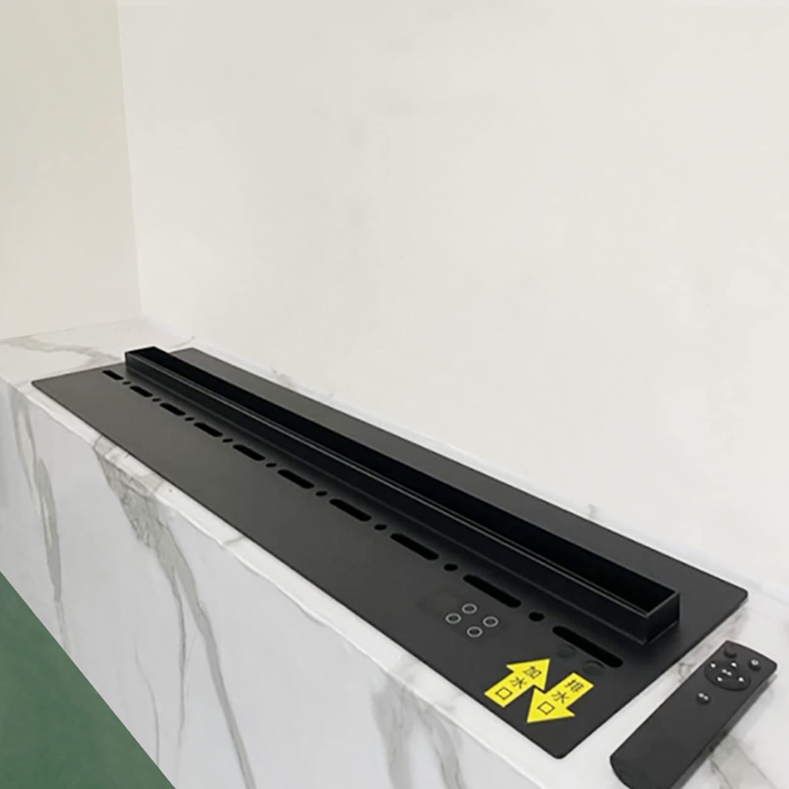 Caminetti elettrici Camino elettrico montato a parete Camino EFFETTO EFFEMENTO FIAMO CON PANNELLO METALLO REMOTO PROTEMENTO A BASSA RUMORE camino finto (Size : 100cm)