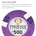 Playzaic 10-gram Phoenix Professional Poker Chips (100-pack) Real Clay Set - Bulk Casino Chips with Denominations for Texas Holdem, Blackjack - Betting Game Accessories ($500 Purple)