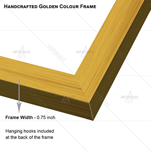 Image of ArtzFolio Wavey | Bulletin Board Notice Pin Board | Vision Soft Board Combo with Thumb Push Pins & Sticky Notes | Golden Frame | 20 x 20 inch (51 x 51 cms)