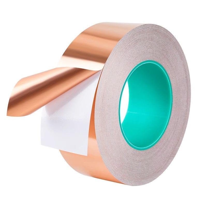 Wasaii Noppenfolie für Hochbeet Hochbeete Selbstklebend Abschirmband Kupferband Gegen Schnecken Kragen Schneckenschutz Kupferblech Schneckenkorn Copper Tape (30mmx20m)