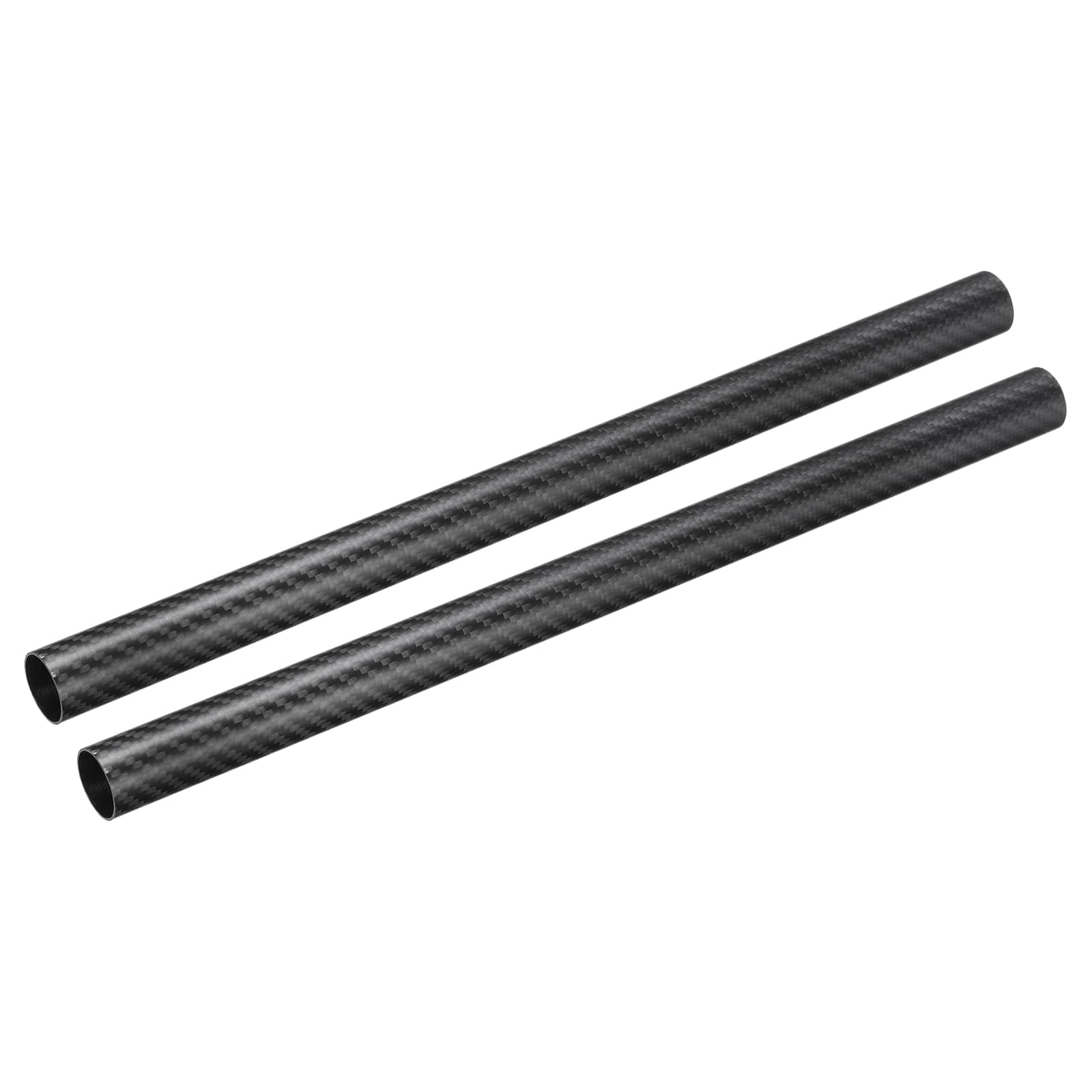 QUARKZMAN 2Pcs Tubes en Fibre de Carbone 23 x 25 x 400mm Surface Mate Rod 3K Enroulé en Fibre de Carbone pour avion RC Quadcopter Multicopter
