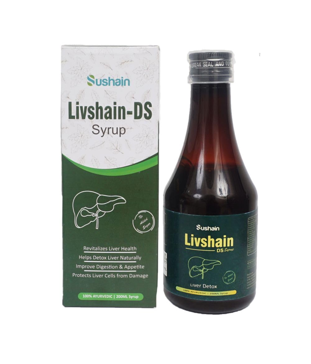 Livshain DS Syrup 200ML | Natural Ingredients | Liver Health Supplement | Best For Fatty Liver | Detox your Liver Naturally | Ayurvedic and Natural