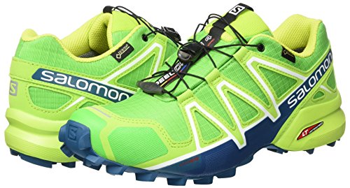 SALOMON Speedcross 4, Zapatillas Hombre, Classic Green Lime Green Poseidon, 44 2/3 EU