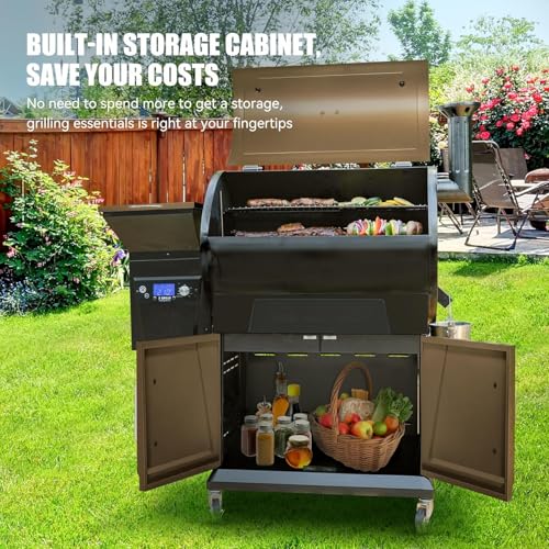 Z GRILLS 2025 Electric Pellet Grill & Smoker, 700 sq in Cooking Area, Dual-Wall Insulation, PID V2.1 Controller, Meat Probes, Easy Hopper Clean-out, Includes Grill Cover, 8 in 1 Outdoor BBQ, 700D6 - Image 2