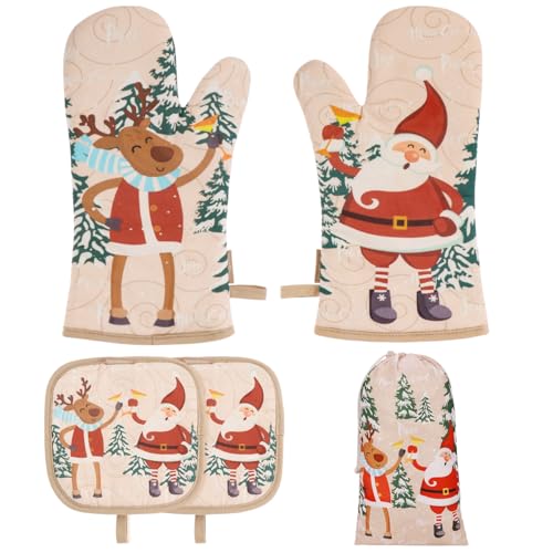 BESTonZON Süsser Weihnachtshandschuh - 1 Set Hitzebeständige...