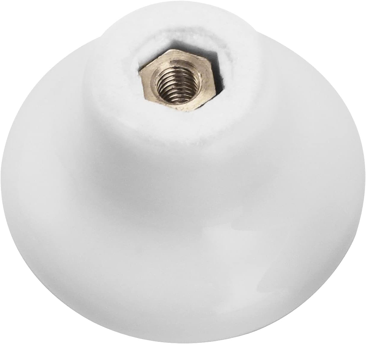 NINGWAAN 30 Pack White Ceramic Cabinet Knobs, Ceramic Dresser Drawer Knobs Round Shape Cupboard Handles Drawer Kitchen Cupboard Pull Handle with 0.98 Inch Screws