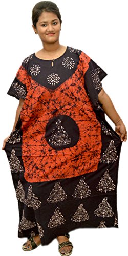 Image of Cotton Kaftan Dress Maxi Long Tunic Batik One Size