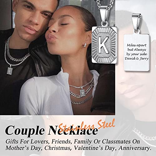 Bestyle Platinum W Initial Necklace White Gold Plated Letter Monogram Pendant With Stainless Steel Box Chain 22Inch Mens Boys Gifts #TOP3