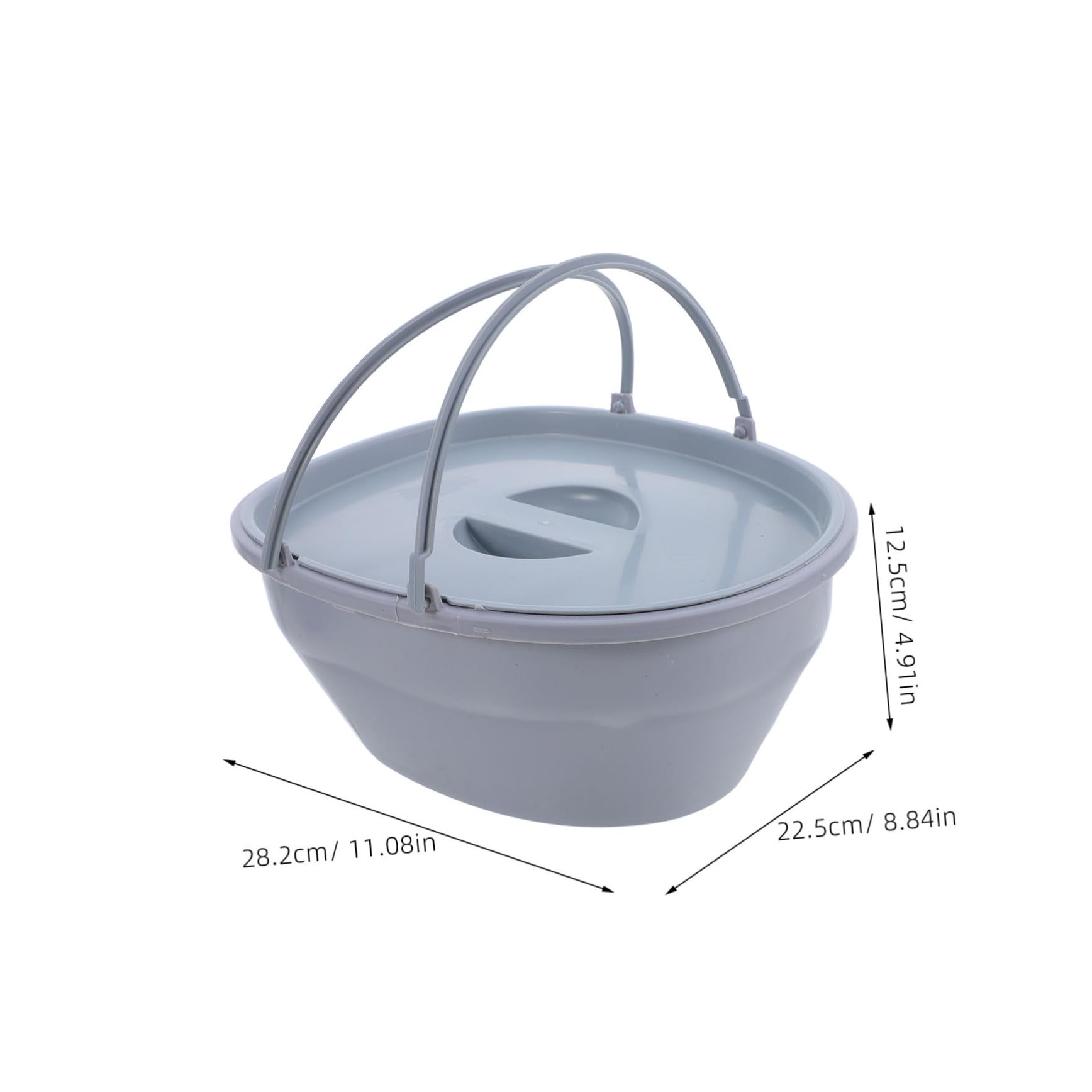 LALAFINA Senior-friendly Portable Toilet Seat Detachable Inner Liner for Easy Cleaning in Home Hospital Camping