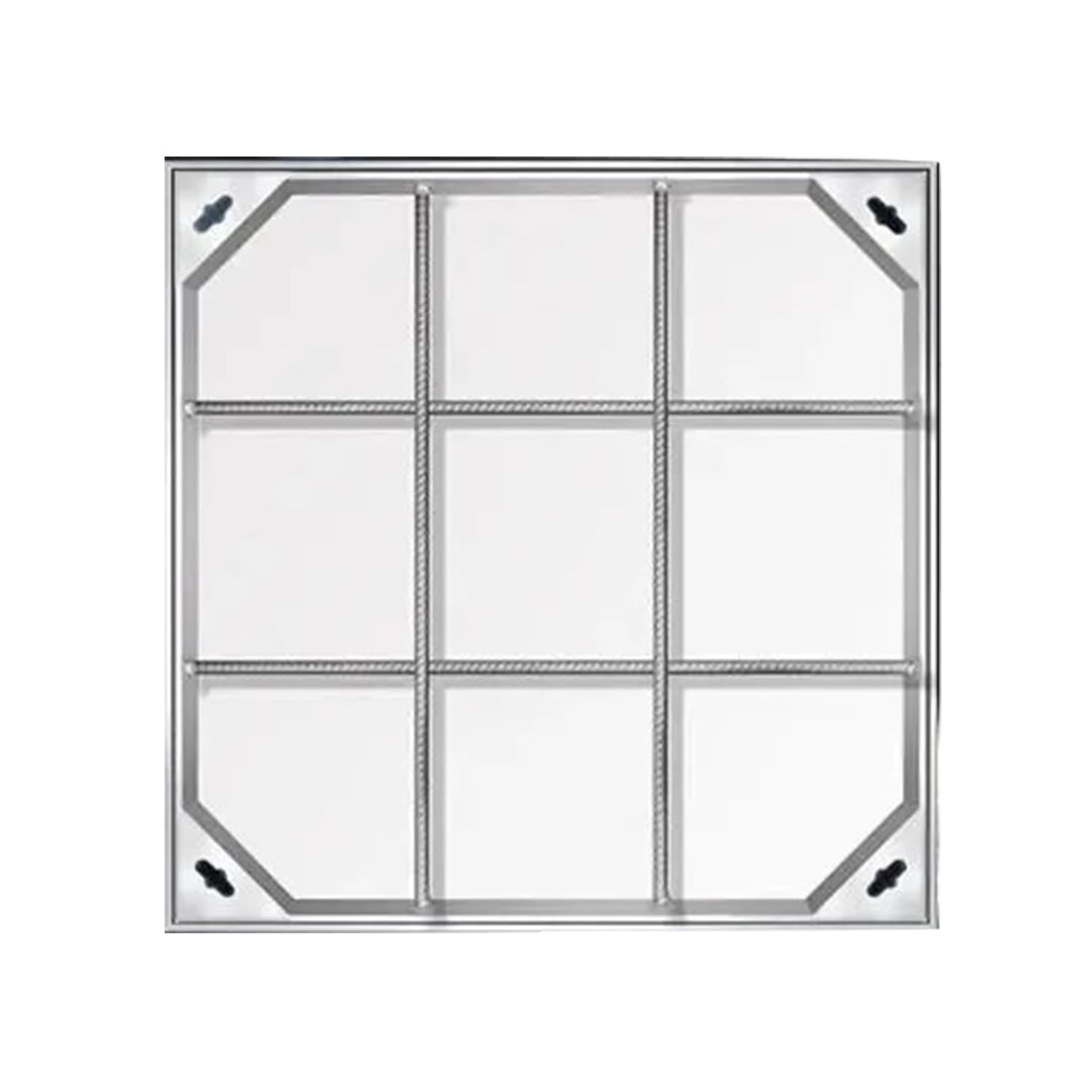 Tapa De Alcantarilla De 300 x 300 mm,Acero Inoxidable,Cubierta De Canal Cuadrada,Tapa De Inspección Empotrada y Oculta,a Prueba De Óxido,Apto Para Interiores y Exteriores.