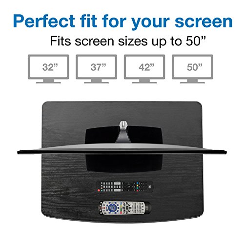 Mount-It! 2-Tier Turntable TV Stand | Swivel TV Riser | Tiered TV Lazy Susan | 360 Rotating TV Entertainment Center Stand for 13 - 42 inch TVs - Black