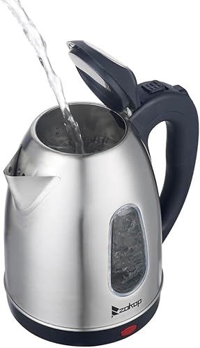 Miniatura 5 de Hervidor eléctrico, hervidor de té de 1.5 litros y caldera de agua caliente para café, tetera y calentador de agua, apagado automático, acero