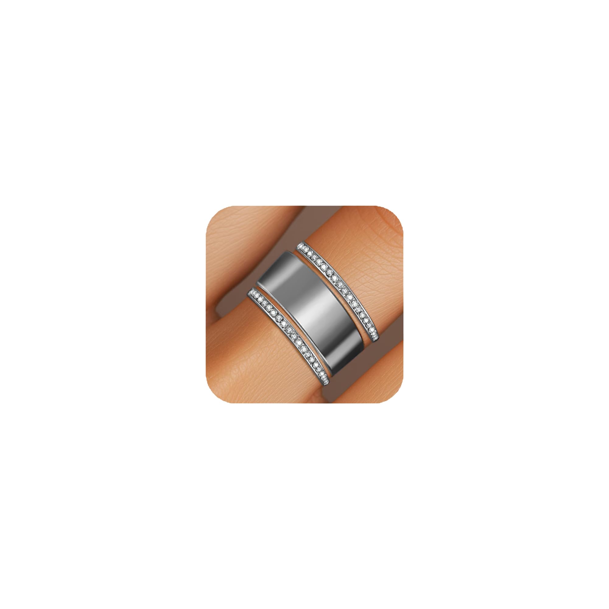 LevyPan 2-Pack 14K Gold Plated Stacking Rings for Oura Ring Gen 4/Gen 3, Cubic Zirconia Simulated oura ring stack Diamond Rings for Women