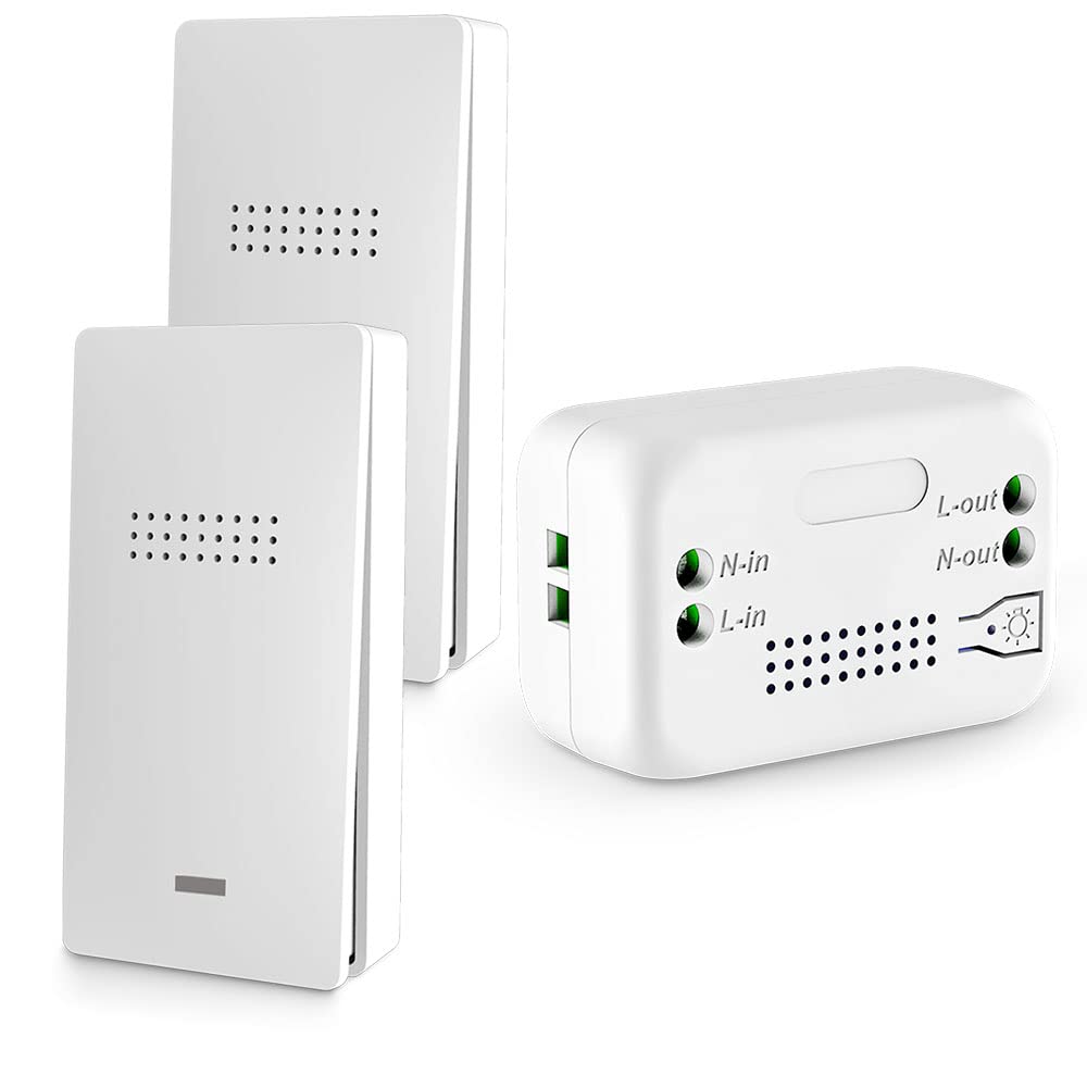 Buy DieseRC Wireless Kinetic Light Switch RF Wall Panel Switch and 110V ...