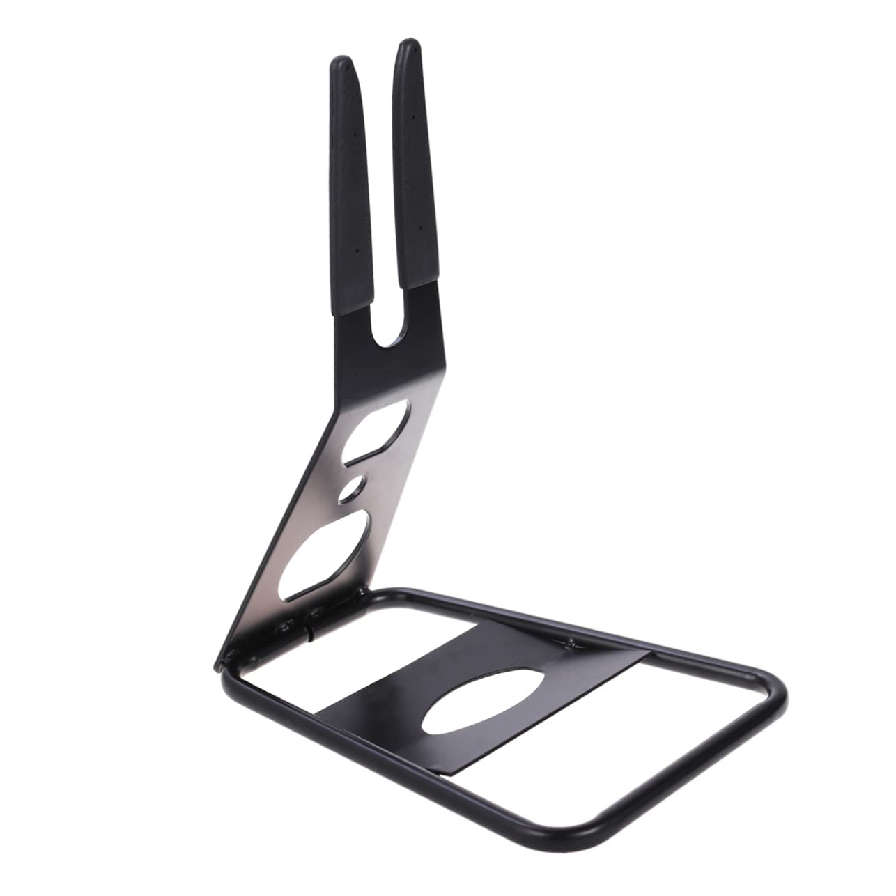 WOONEKY Metal Floor Bike Parking Rack Portable Stand for Mountain Bikes Sturdy and Lightweight for Garage and Indoor Use for Display and Repair Black