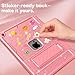 INFILAND Glitter Case for iPad 9th Generation (2021) / 8th Generation (2020) / 7th Generation (2019) 10.2 Inch, Heavy Duty Shockproof Protective Cute Cover with Kickstand for Kids, Girls (Pink)
