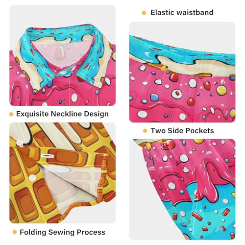 Image of Boccsty Ice Cream Drip Boy Summer Shorts Sets Hawaiian Toddler Boys T-Shirt & Pants 2 Pcs 3T-10T
