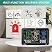 OBET Weather Station Wireless Indoor Outdoor Thermometer with 3 Sensors, Temperature Humidity Monitor with Alerts 500ft Range and 3 Adjustable Brightness