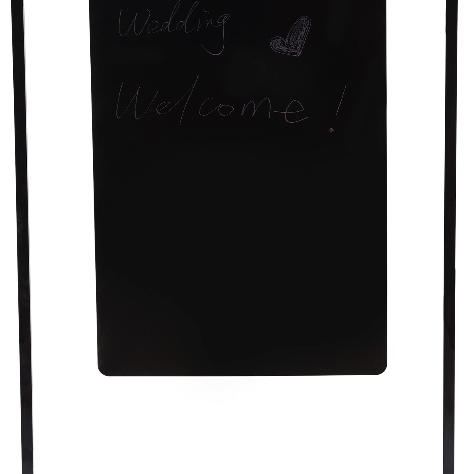 100 x 75 cm Cartel de bienvenida personalizado, negro, soporte de metal para varias ocasiones