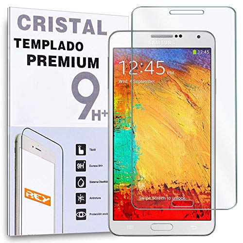 REY Protector de Pantalla para Samsung Galaxy Note 3 Cristal Vidrio Templado Premium