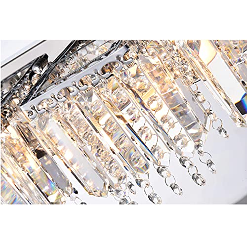 Jojospring Evelyn 4-Light Chrome Finish Crystal Strand Wall Sconce #TOP6