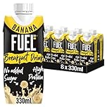 FUEL10K 330ml Banana Breakfast Milk Drink - Pack of 8 - High Protein Milkshake