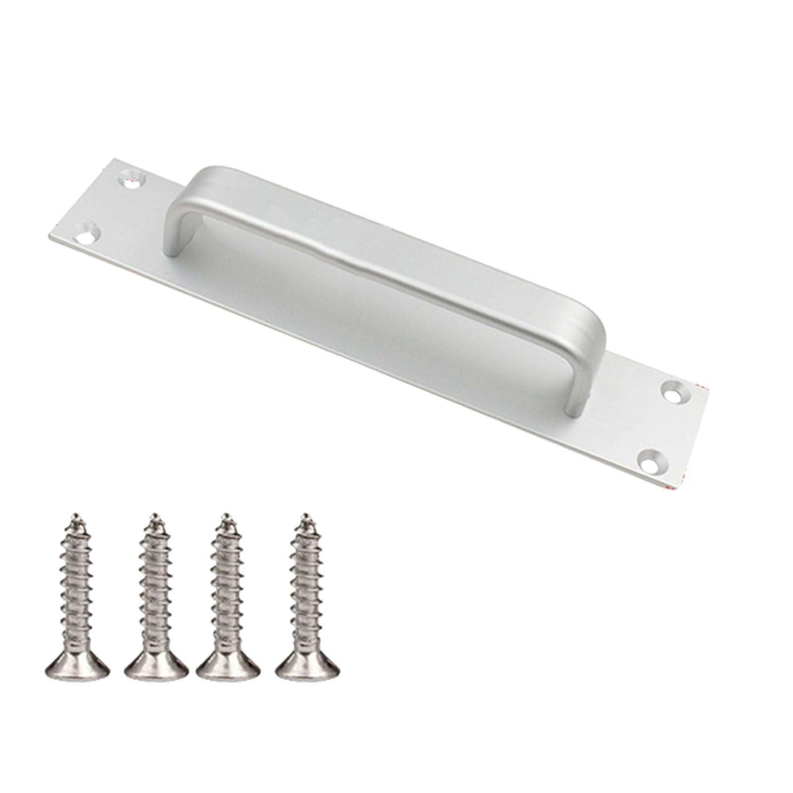 Shyyoulqe Silver Modern Sliding Door Pull Sturdy Aluminum Alloy Accessory For Glass Wood Cabinets Easy Installion Cabinets Handles For Glass Door