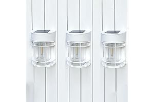 Solar Fence Lights - 8 Pack Illuminating Decor for Your Vinyl Realm