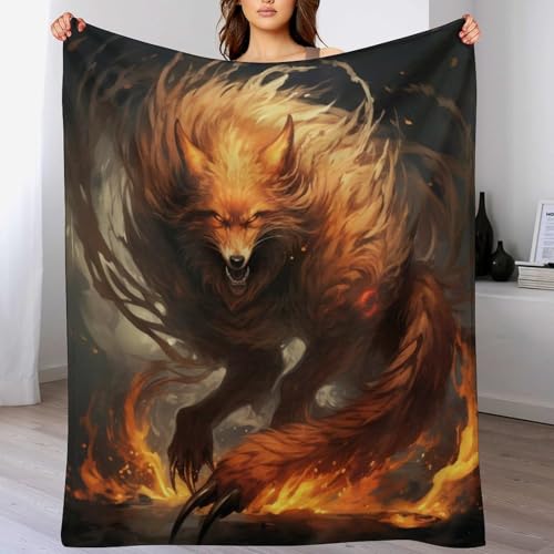 Couverture Nine Tailed Renard plaid imprimé idéal à offrir aux petits et grands
