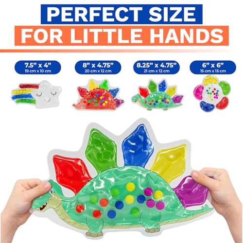 Image of 4-Pack Color Sorting Sensory Toys for Toddlers Ages 3+ Montessori Travel Toys Calm Down Toy for Preschool | Flower, Porcupine, Cloudy Rainbow Color Matching Activities Gift Ready for Boys Girls B-Day