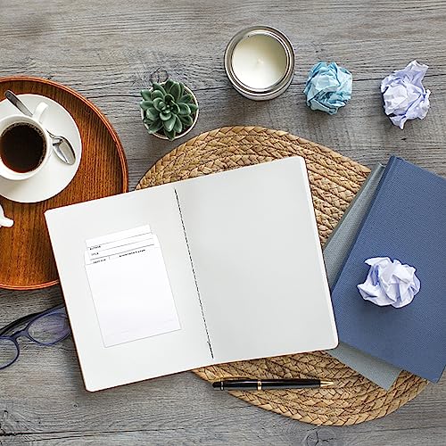 Tarjetas de registro de biblioteca con sobres autoadhesivos para control de préstamos 5