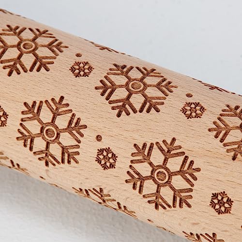 Primitives-by-Kathy-Snowflakes-Large-Rolling-Pin-116105 Primitives by Kathy Snowflakes Large Rolling Pin 116105