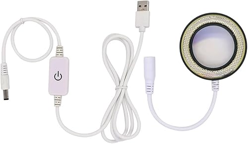 Smicroscope Accessories for Adults 2 in 1 LED Microscope Light Illuminator USB Round Lamp for Binocular Trinocular Microscopio Microscope