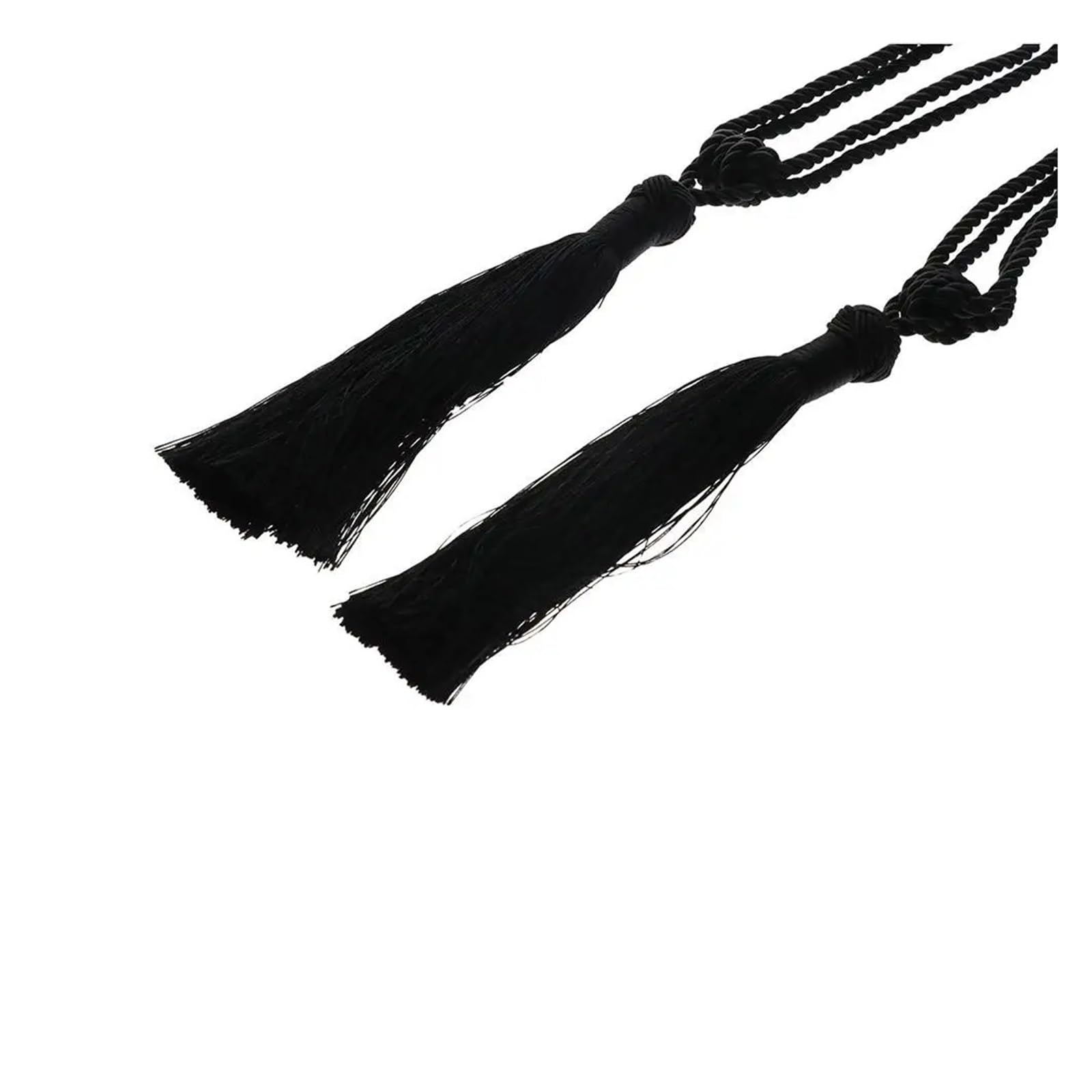 Elegante Raffhalter mit geflochtenen Quasten, 10 Stück, Satin-Seil zum