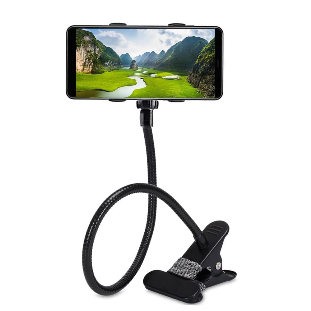 Ceuta Retails Tabletop Metal- Lazy Cell Phone Holder, Mobile Phone Stand, Lazy Bracket, Flexible Long Arms Clip Mount for iPhone, LG, in Office Bedroom Desktop (Colour May Vary) (B07G49T47V) Amazon Price History, Amazon Price Tracker