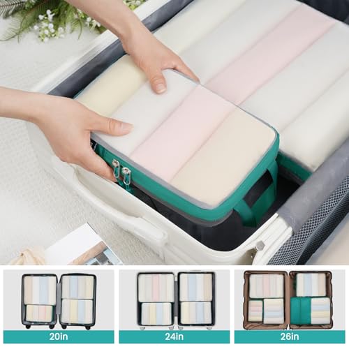 Image of BAGAIL 6 Set Ultralight Compression Packing Cubes Packing Organizer for Travel Accessories Luggage Suitcase Backpack