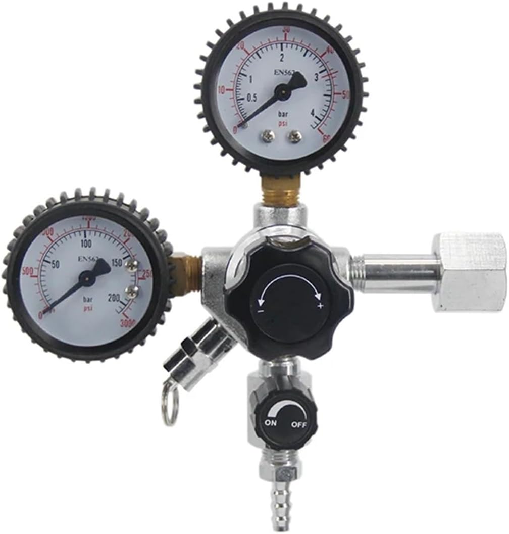 Brewing accessories Heavy Duty Dual Gauge CO2 Regulator Homebrew Kegging Draft Beer Kegerators Regulator Safety Pressure Relief Valve Brewing accessories(CGA32 Inlet)