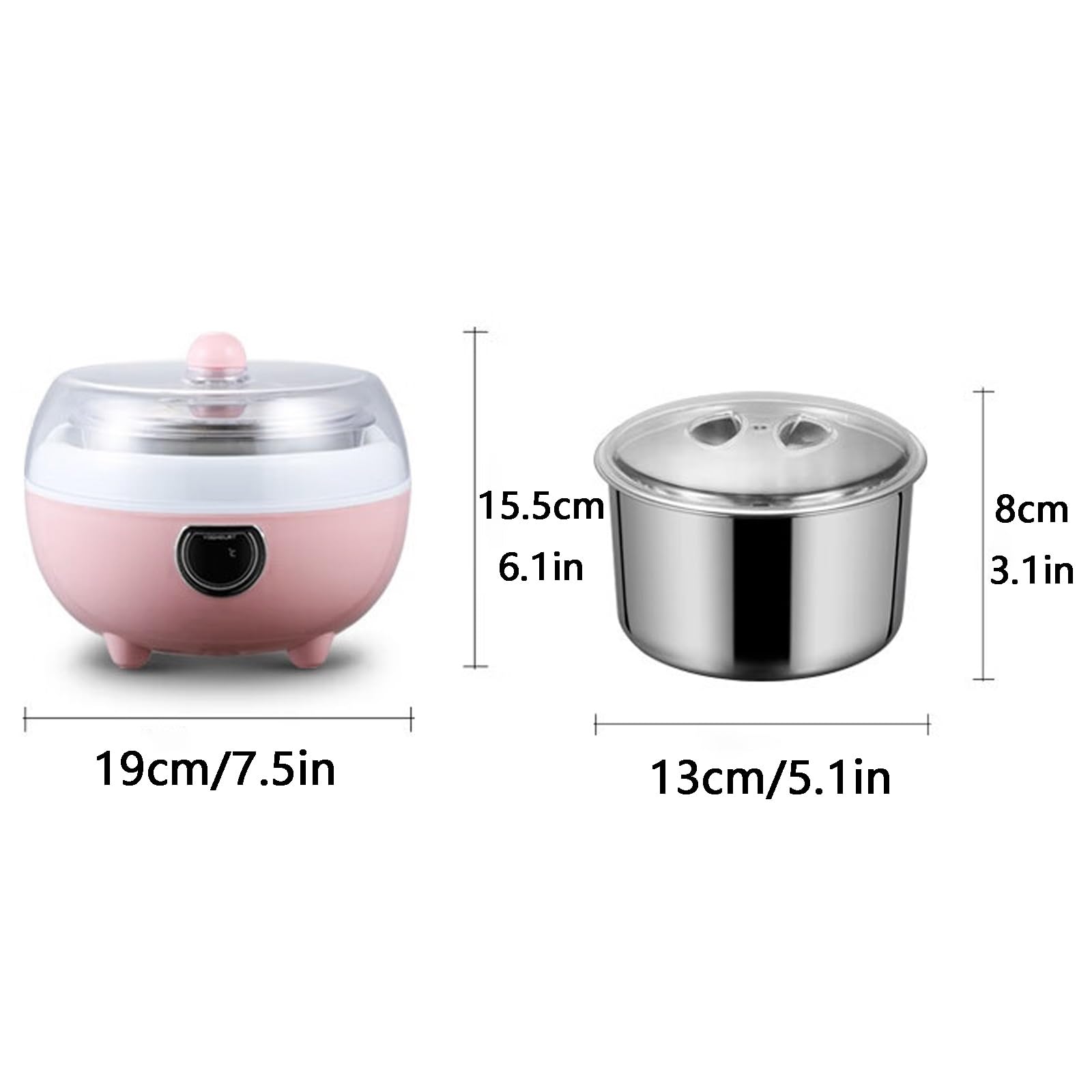 Máquina para Hacer Yogur, Yogurtera Automática, con Asa, Capacidad de 1 Litro, Fácil de Usar, Regalo Ideal para Hombres y Mujeres