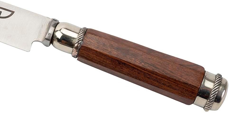 Argentine Meat Knife with Octagonal Wood and Double Alpaca Ferrule